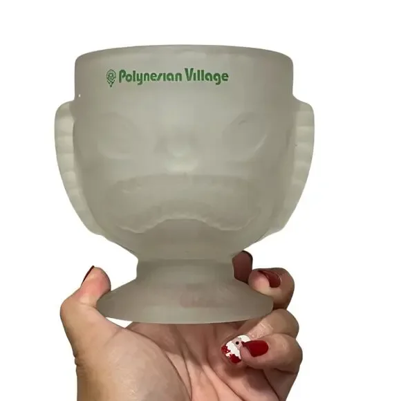 Walt Disney World Polynesian Village Tiki Frosted Glass - Picture 4 of 4
